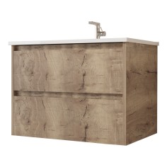 Base sospesa 2 cassetti senza lavabo megan 80 cm sabbia nodato