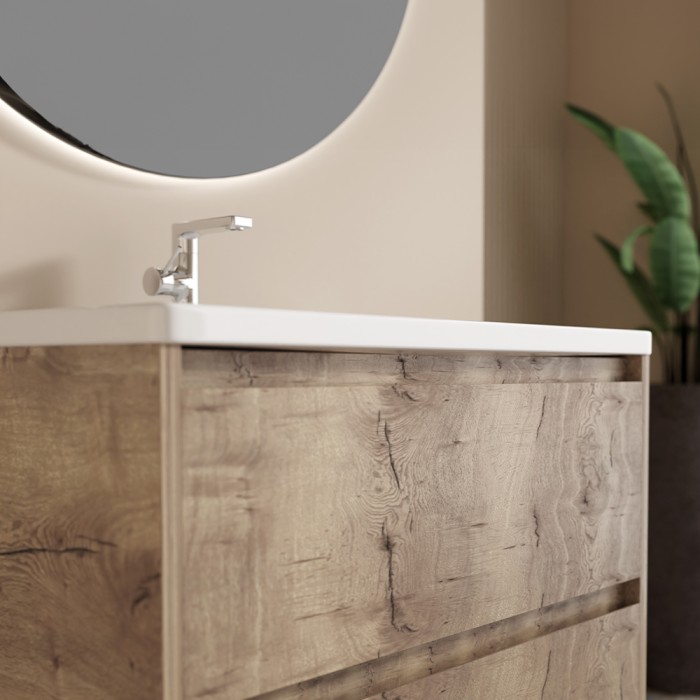 Base sospesa 2 cassetti senza lavabo megan 70 cm sabbia nodato