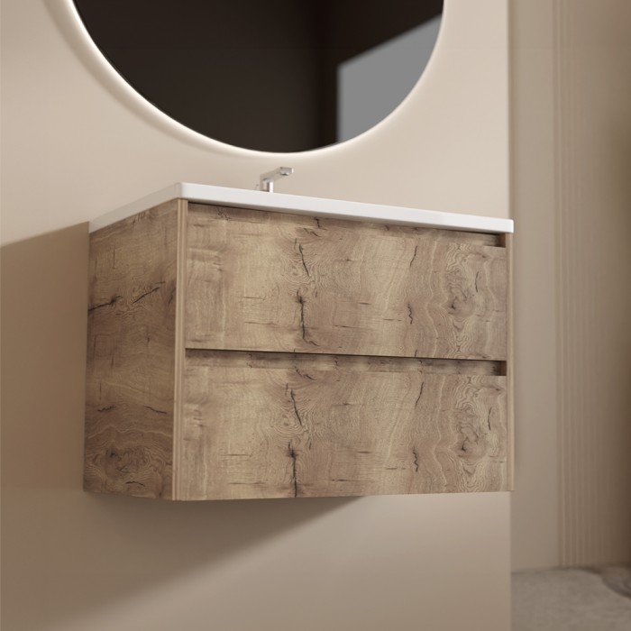 Base sospesa 2 cassetti senza lavabo megan 70 cm sabbia nodato