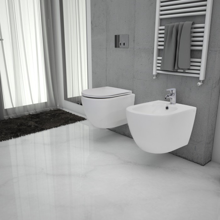 Bidet sospeso aria bianco opaco