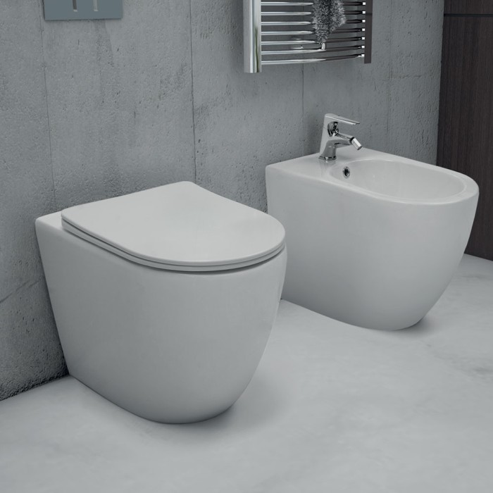 Bidet filo parete bianco opaco aria