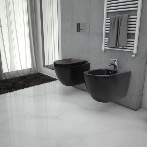Bidet sospeso aria nero opaco