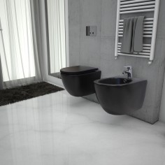 Bidet sospeso aria nero opaco