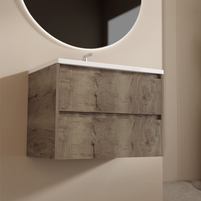 Base sospesa 2 cassetti senza lavabo megan 80 cm terra venato