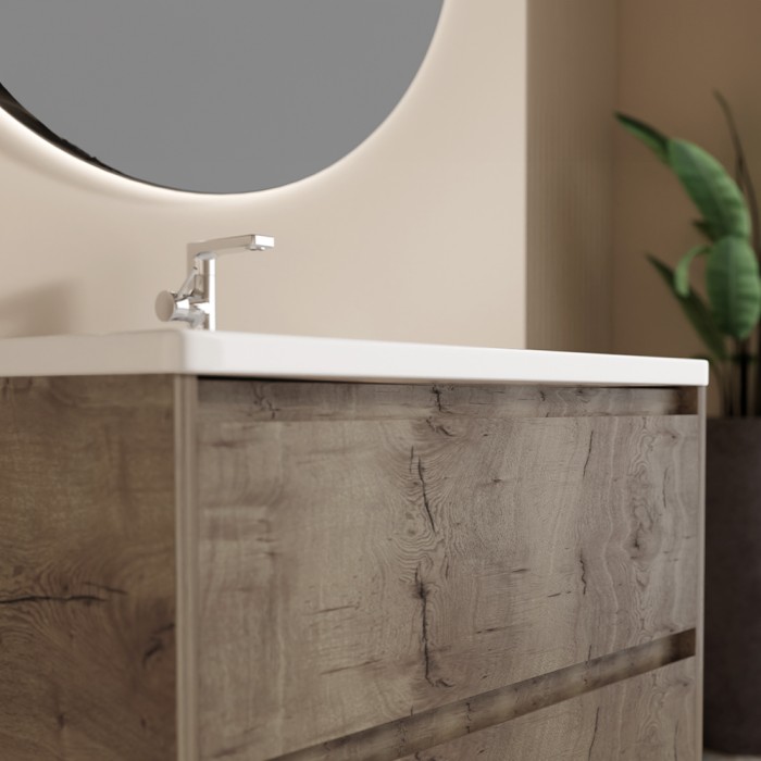 Base sospesa 2 cassetti senza lavabo megan 90 cm terra venato