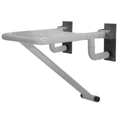 Sedile seggiolino da muro in acciaio inox 47 cm per doccia ribaltabile con sostegno