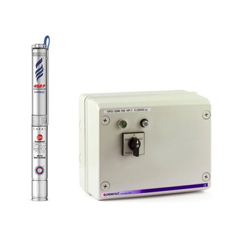 Elettropompa sommersa 4 con quadro 3.00 hp 2.20 kw trifase 4sr6/17pd pedrollo