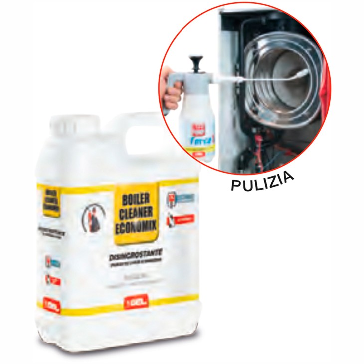 Disincrostante per pulizia camera di combustione caldaie boiler cleaner  economix gel