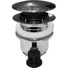 Piletta scarico  ottone clic clac o fisso 1.1/4 - bicchiere h. 40 mm. corpo piletta h. 100 mm.