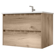 Base sospesa 2 cassetti senza lavabo megan 90 cm sabbia nodato