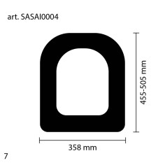 Sedile copriwater in legno bianco compatibile mia astra