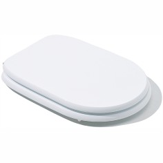 Sedile copriwater in legno bianco compatibile system cesame