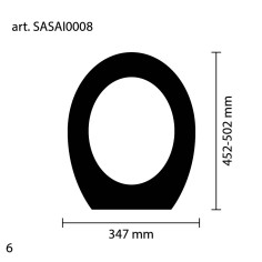 Sedile copriwater in legno bianco compatibile liuto ideal standard
