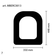 Sedile copriwater in termoindurente bianco compatibile alia globo