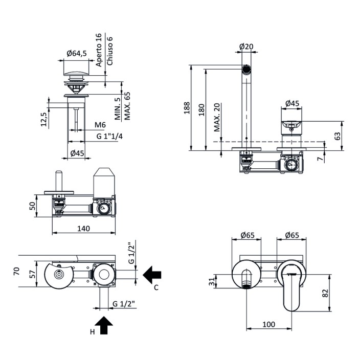 Miscelatore rubinetto lavabo incasso eleven tiemme