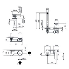 Miscelatore rubinetto lavabo incasso eleven tiemme