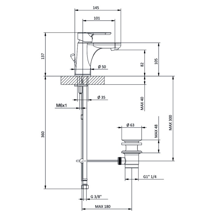 Miscelatore rubinetto lavabo energy saving eleven tiemme