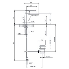Miscelatore rubinetto lavabo energy saving eleven tiemme