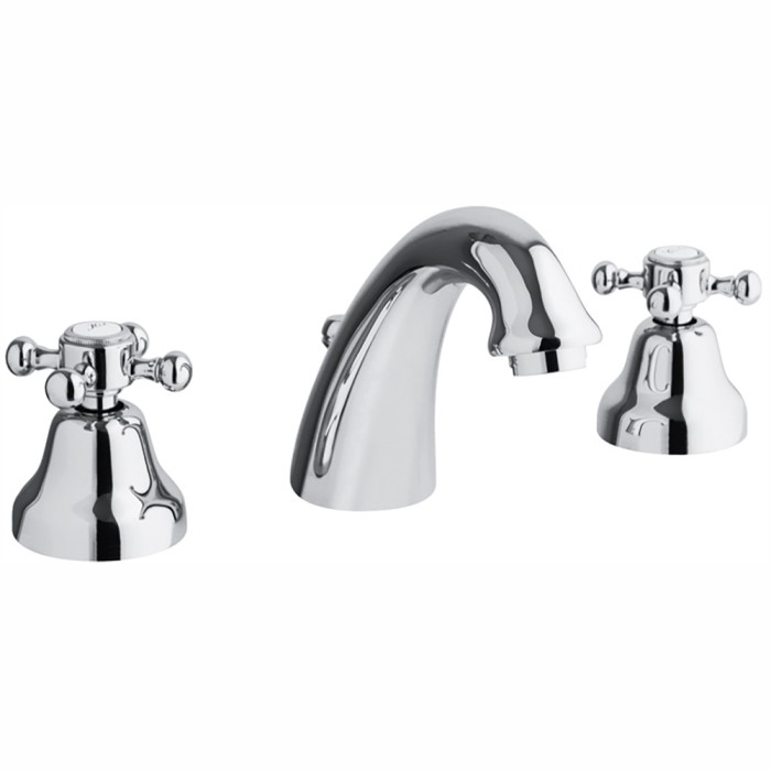 Batteria lavabo 3 fori scarico 1”1/4 1/4” giro