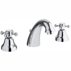 Batteria lavabo 3 fori scarico 1”1/4 1/4” giro