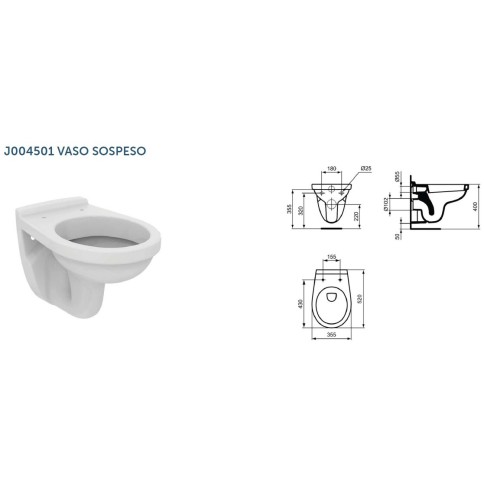 SANITARI SOSPESI BIANCO LUCIDO KATI IDEAL STANDARD