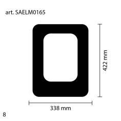Sedile mdf bianco conca