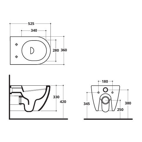 SANITARI SOSPESI BIANCO OPACO COVER ALTHEA