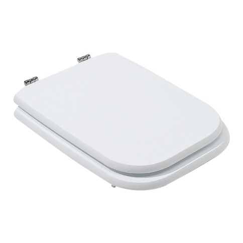 Sedile copriwater in legno bianco opaco compatibile gironda vitruvit