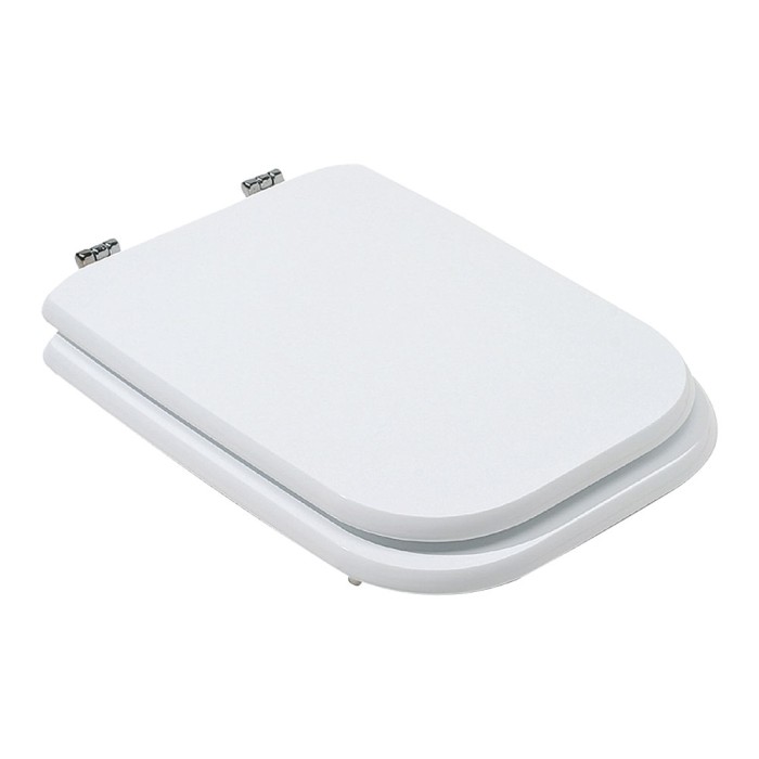 Sedile copriwater in legno bianco opaco compatibile gironda vitruvit