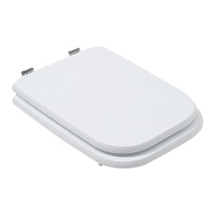 Sedile copriwater in legno bianco opaco compatibile gironda vitruvit