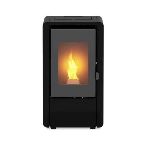 Stufa a pellet 7.0 kw smart nera foco