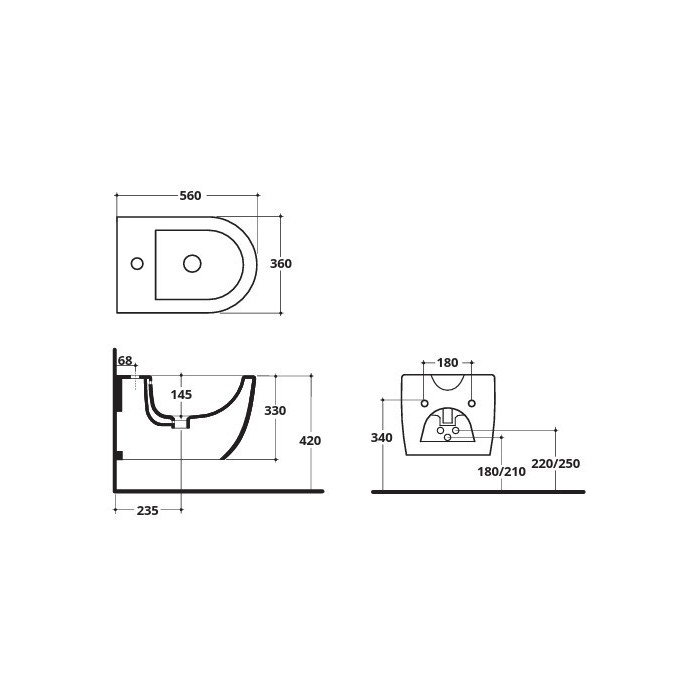 SANITARI SOSPESI BIANCO LUCIDO COVER XL ALTHEA