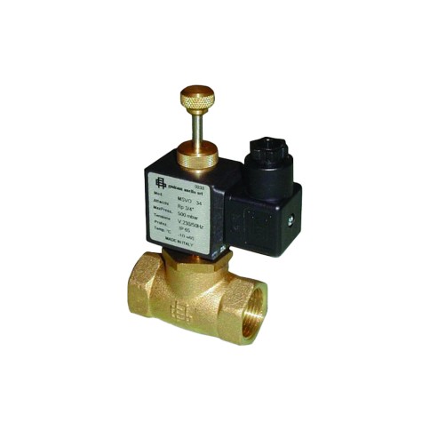 Elettrovalvola 3/4 per gas a riarmo manuale normalmente aperta 220v watts