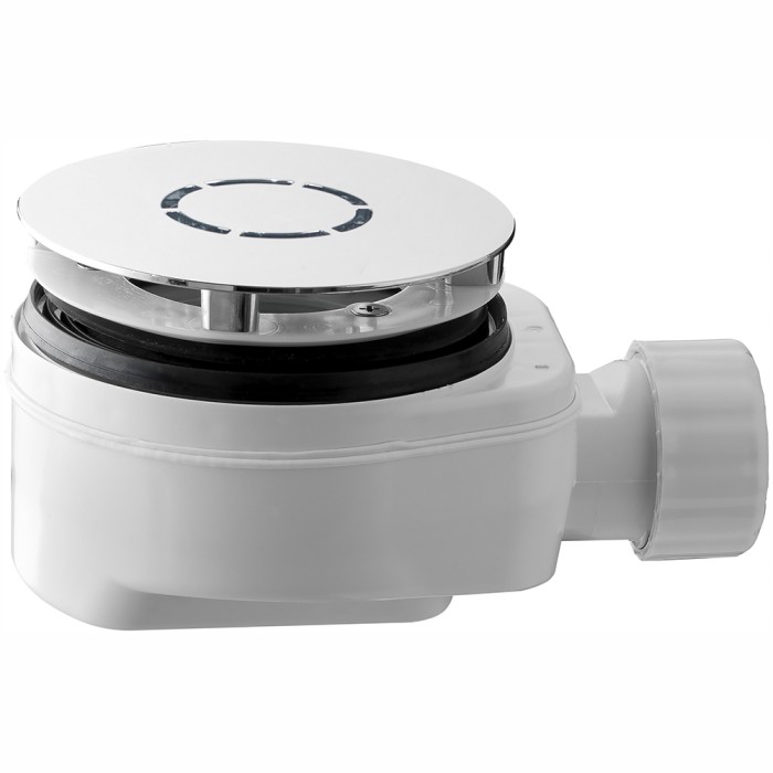 Sifone di scarico per piatto doccia con foro d.90 mm ribassato