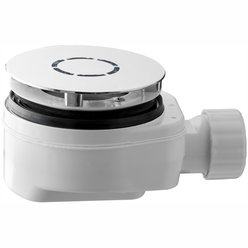 Sifone di scarico per piatto doccia con foro d.90 mm ribassato
