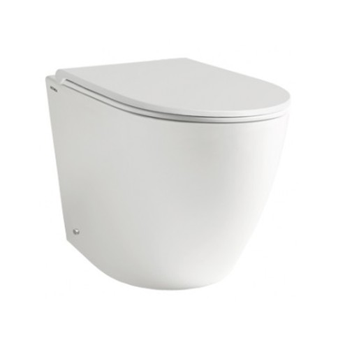 Vaso wc sospeso tornado cover.1 con sedile slim soft close e fissaggi althea