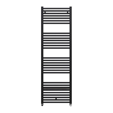 Termoarredo scaldasalviette a tubi orizzontali nero opaco 700x450 interasse 400 lisa cordivari