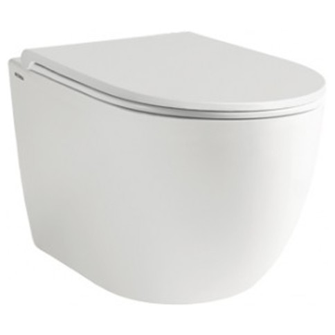 Wc sospeso serie cover rimelss con sedile e fissaggio althea