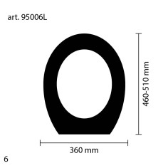 Sedile copriwater in legno bianco compatibile square pozzi ginori