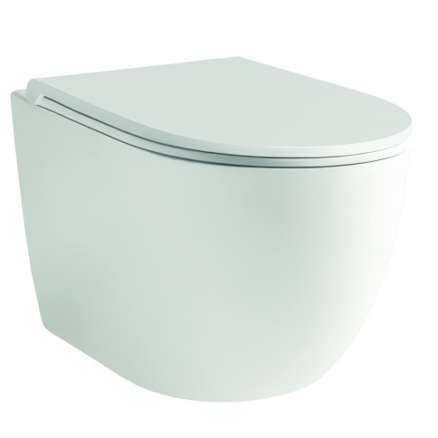 Vaso wc sospeso tornado cover.1 con sedile slim soft close e fissaggi althea