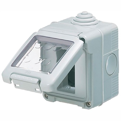 Contenitore per apparecchi system gewiss 1 posti.  dimensioni esterne 66x82x65 mm.