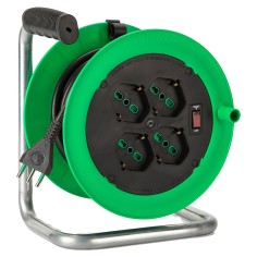 Avvolgicavo aperto 15 mt. 3g 1.5 4 pr con protezione termica