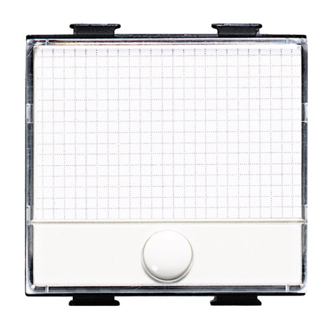 Interruttore con targa portanome illuminabile bianco matix bticino