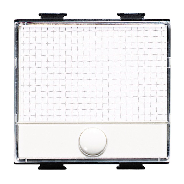 Interruttore con targa portanome illuminabile bianco matix bticino