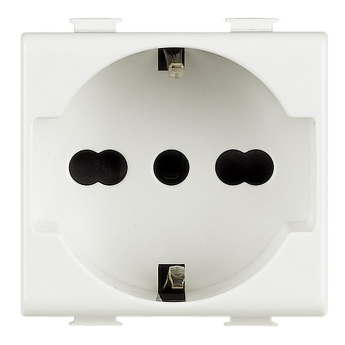 Presa di alimentazione schuko 16a bianca matix bticino