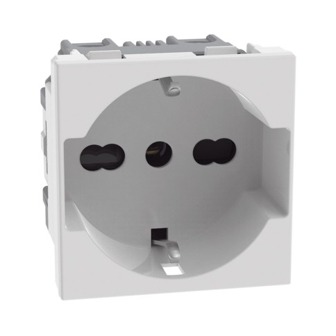Presa di alimentazione schuko 16a bianca matix go bticino
