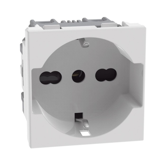 Presa di alimentazione schuko 16a bianca matix go bticino