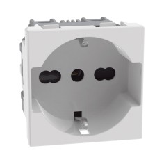 Presa di alimentazione schuko 16a bianca matix go bticino