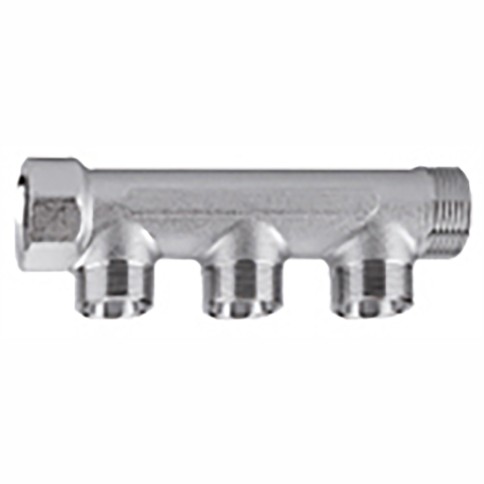 Collettore in ottone nichelato 1x4 vie arteclima