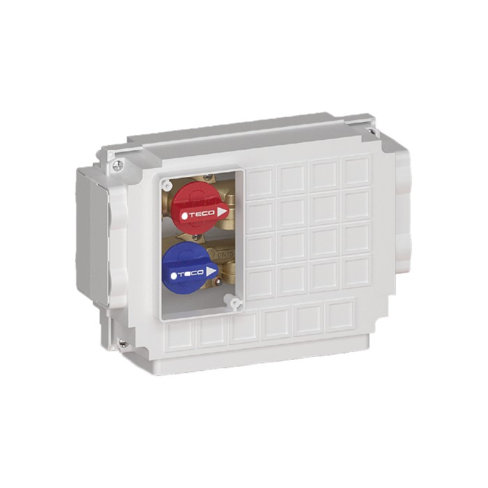 Kit collettore sanitario con intercettazione generale  da incasso 5+4 teco